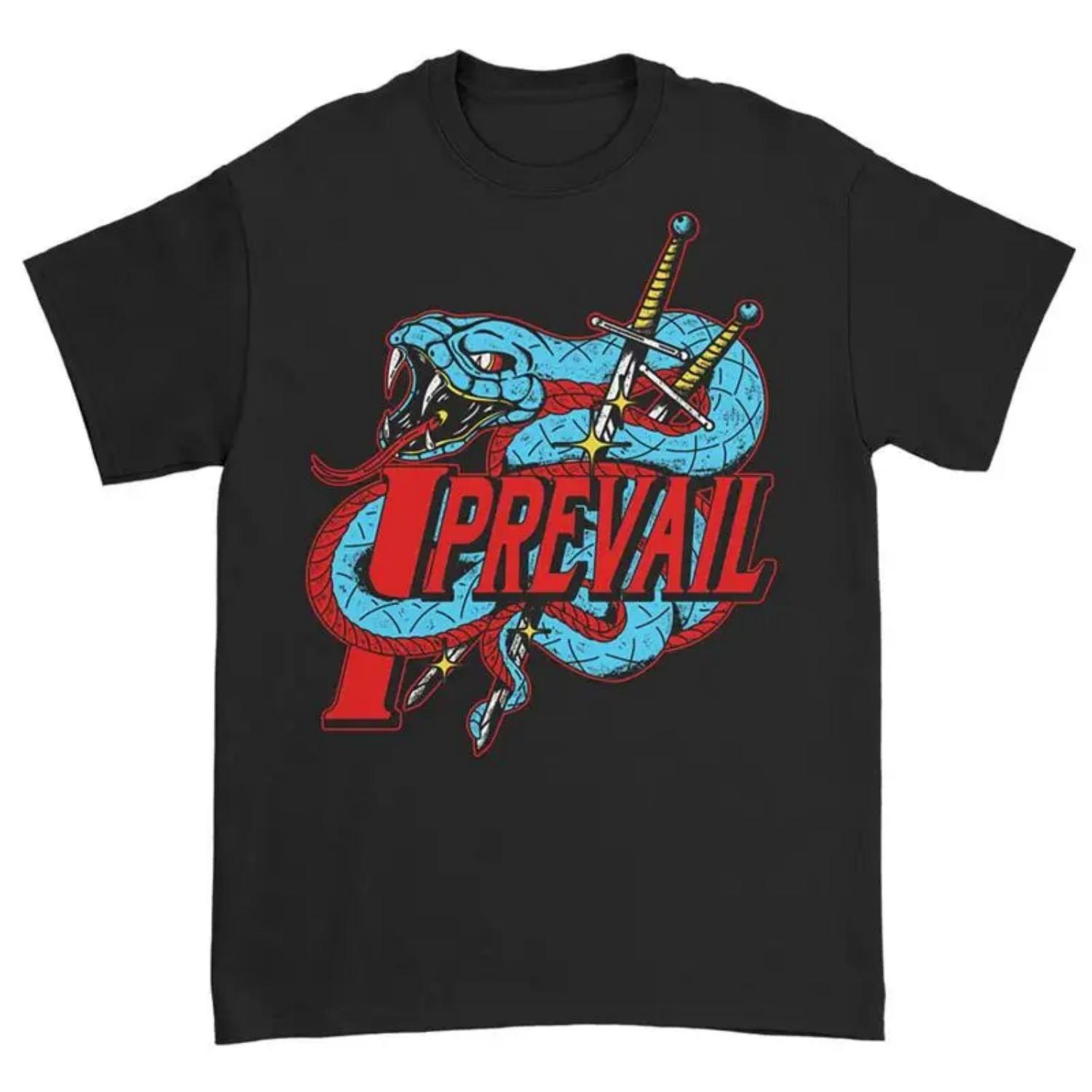 

Men S I Prevail Snake Sword T Shirt Black S чёрный