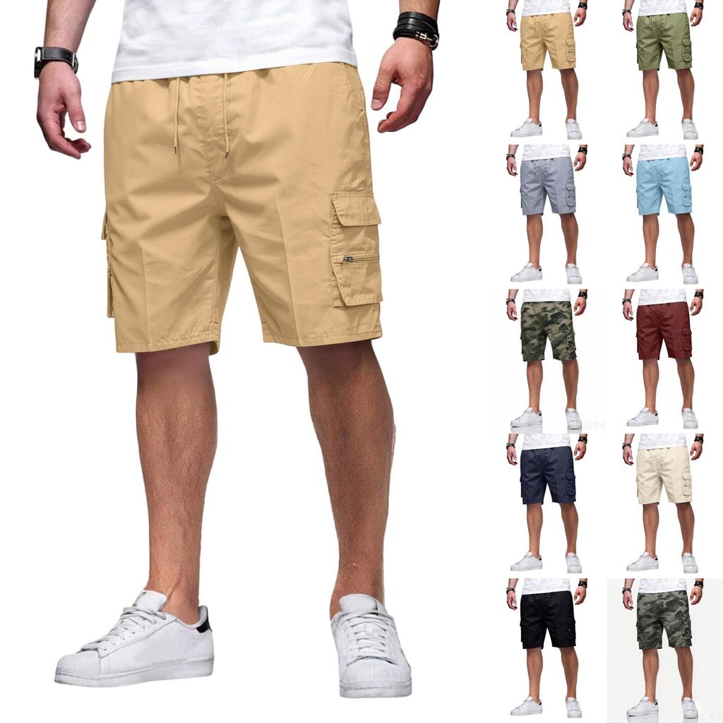 Men's Lightweight Breathable Relaxed Fit Multi Pocket Outdoor Cargo Shorts Casual Loose Design for Everyday Activities