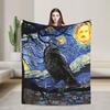 Gothic Edgar Allen Poe The Raven Nevermore Blanket Warm Soft Street Trend Plush Throw Blanket For Home Decor Flannel Bed Cover