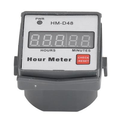 Hour Meter Digital Display 0‑999.99h Timer Hourmeter AC 220V for Motor Equipment