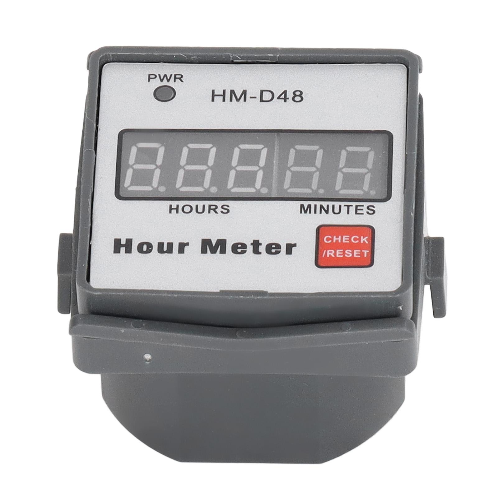 

Hour Meter Digital Display 0999.99h Timer Hourmeter AC 220V for Motor Equipment