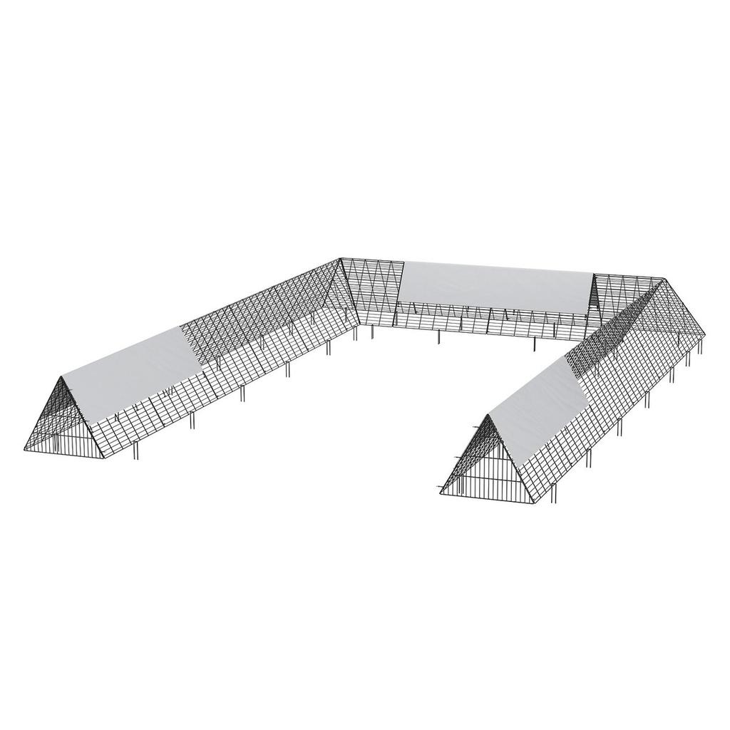 Chicken Tunnels, 236.2 x 157.5 x 24.2 inch(LxWxH) Chicken Tunnels for Yard, Portable Chicken Tunnels for Outside with Corner Frames, 2 Sets, Suitable
