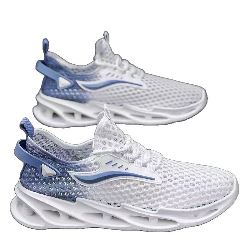 Men's Shoes Summer New Mesh Breathable Casual Shoes Trendy Versatile Sports Shoes Soft Sole Lightweight Student Running Shoes