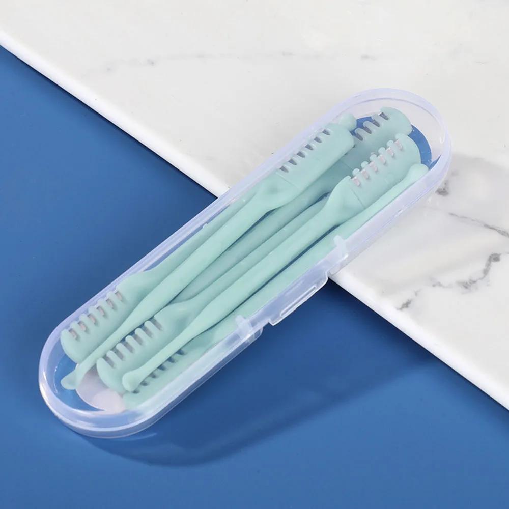 

6 шт. Двостороння Нісова Пилка Ручний Тример для Волосся в Носі Портативна Вушна Ложка Зішкрібач Волосся Гоління Волосся в Носі Тример для Носа Чоловічий