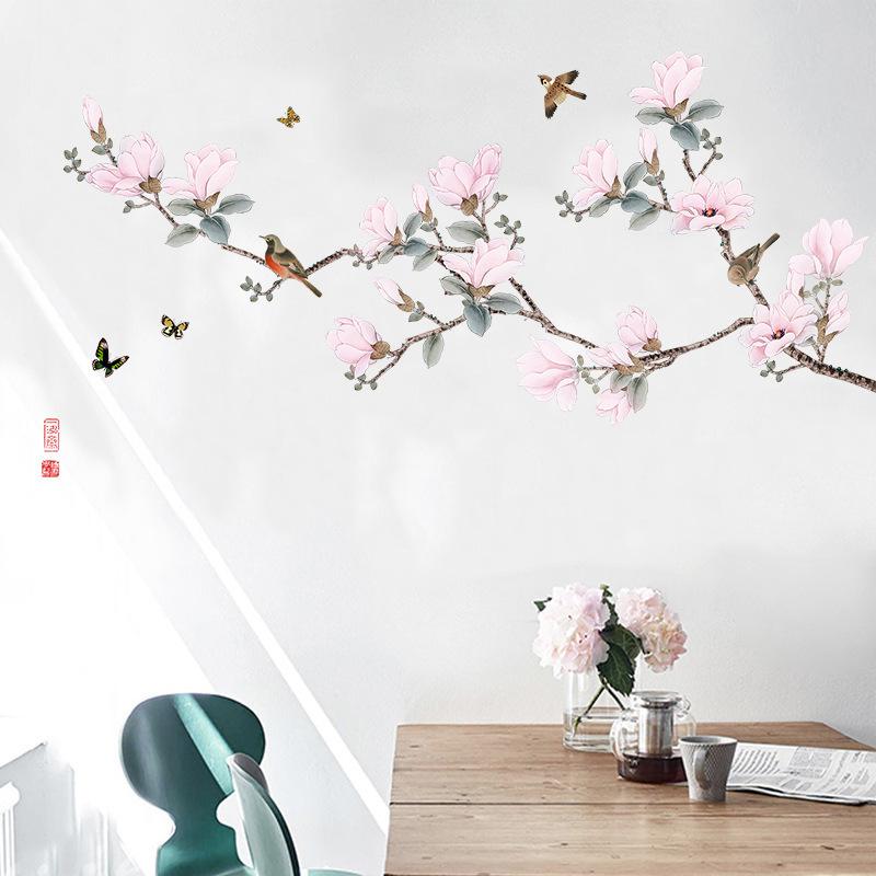 Floral Wall Sticker PVC Self Adhesive Removable Decal for Kitchen Bathroom Bedroom Home Decor