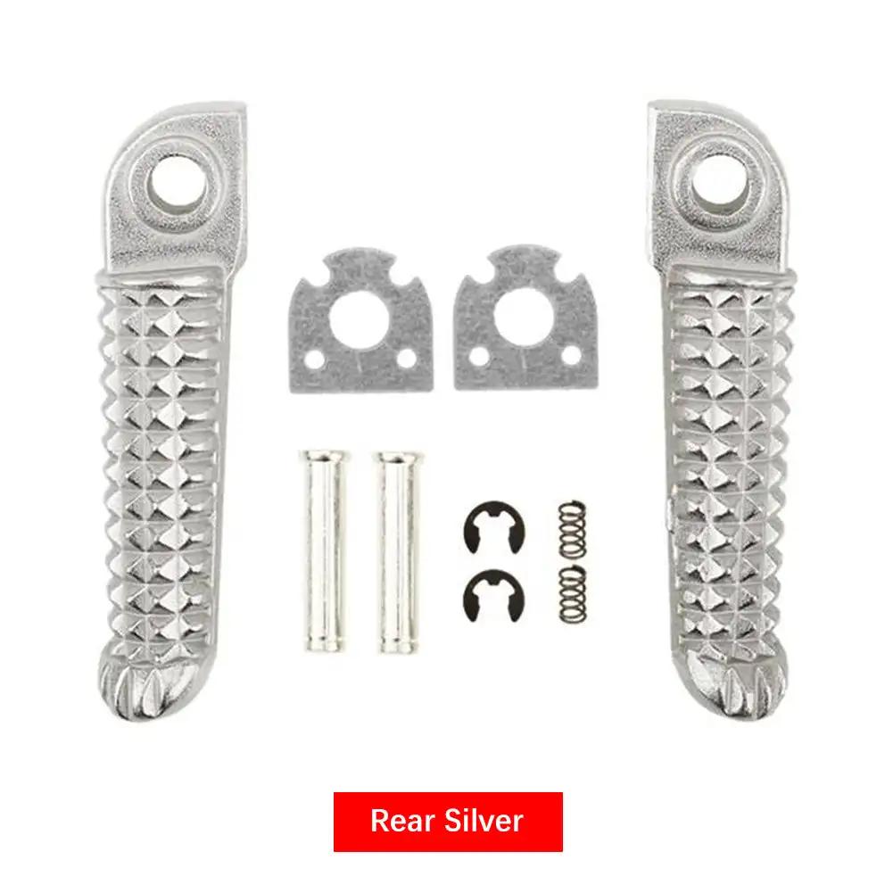 

1 пара подножек для мотоцикла, подножки задние и передние, алюминиевые, серебристые, для Yamaha YZF R1 2002-2020 R6 2003-2020 YZF R6S R1M, аксессуары