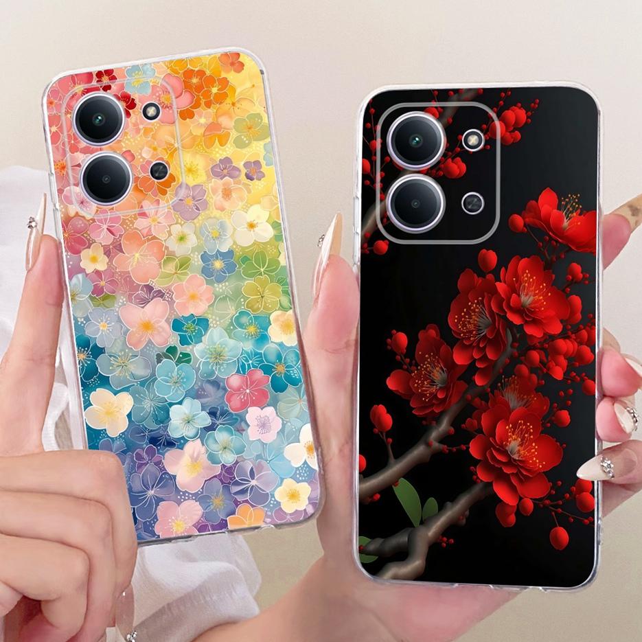 For Xiaomi Redmi 15C 4G Case Redmi15C 5G Colorful Flowers Painted Phone Case For Xiaomi Poco C85 C 85 Redmi 15C Soft Cover Shell