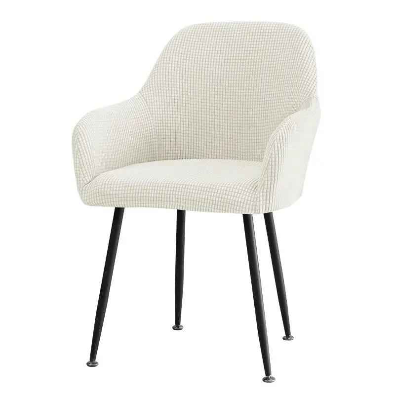 Elastic Curved Dining Chair Cover  High Armrest Chair Cover  All Inclusive  All Season Universal  Shaped Chair Cover
