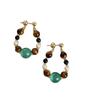 Silver Needle Tiger Eye Pearl Earrings - Retro Ethnic Style, Versatile High-End Stud Earrings