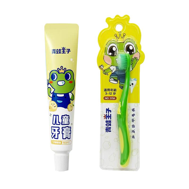 Frog Prince Lemon Kids Toothpaste & Toothbrush Set