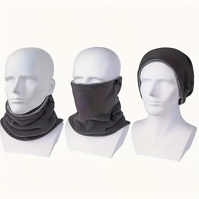 Men's Thermal Neck Gaiter Heavyweight Windproof Warm Face Mask Soft Fleece Lining Breathable Knit for Winter Cycling Outdoor Scarf