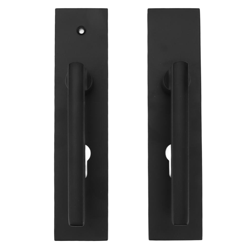 Aluminum Alloy Door Handleset Easy To Install Black Universal Comfortable Grip Door Locksets for