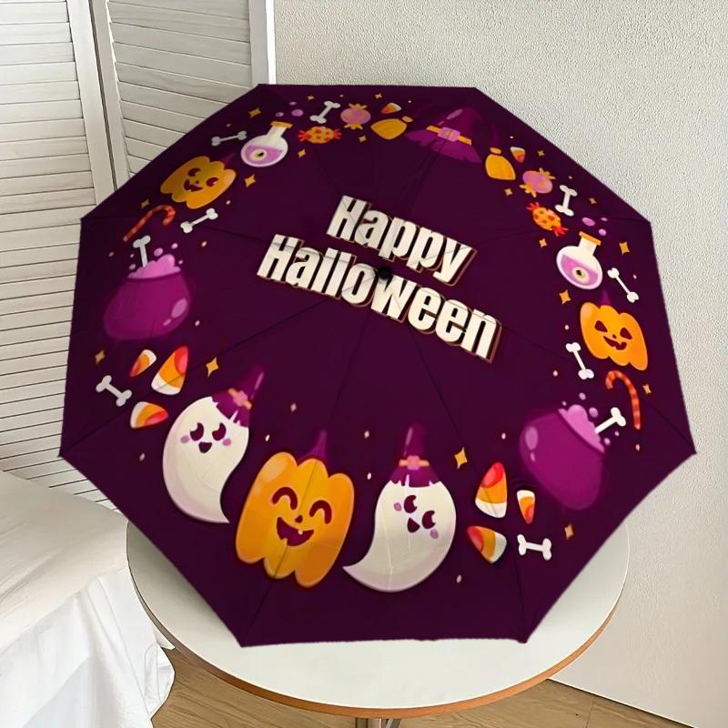 

1pc Halloween Party Decorations Umbrella with Plastic Handle,Suitable for All Seasons Home Travel Outdoor UmbrellaDD1007