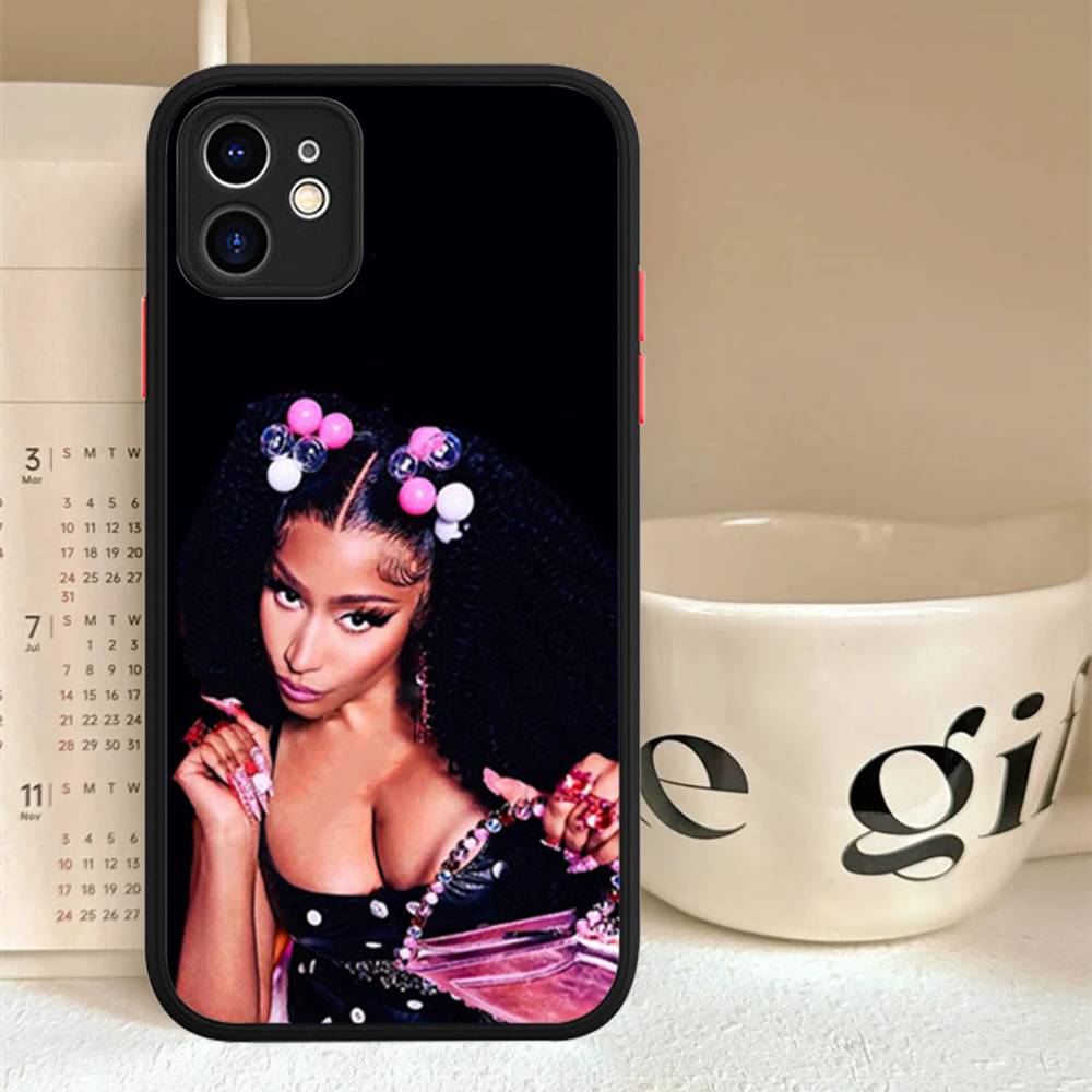 Nicki Minaj Rapper For IPhone Air 16 15 14 Plus 13 12 11 Pro Max Matte Cover Jelly Shockproof Phone Case