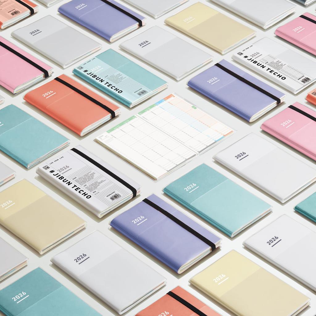 Kokuyo Jibun Techo Diary 2026 A5 Butter Starts November 2025 Monthly/Weekly Planner, Slim, Yellow, Ni-JCD1Y-26,