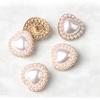 10 Stück - 23MM Legierung Glänzender Strass Perle Kleidungsknöpfe DIY Kleidung Nähknopf Handarbeit Dekorative Näherei