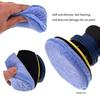 2Pcs Car Waxing Polish Sponges Round Pocket Microfiber Applicator Pads Foam Sponge for Auto Cleaning Washing Detailing Care