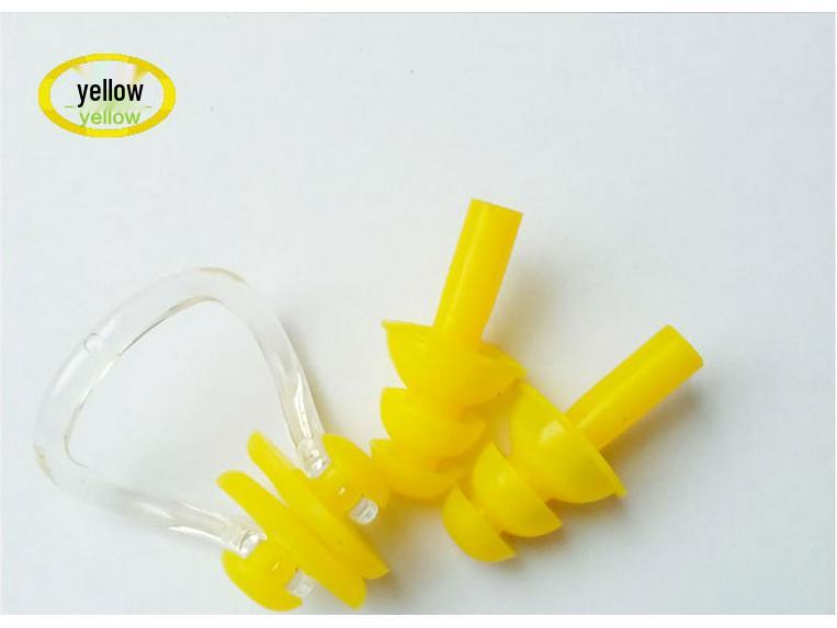 Silicone Nose Clip & Earplug Set for Swimming - Waterproof, Soft, for Children & Adults