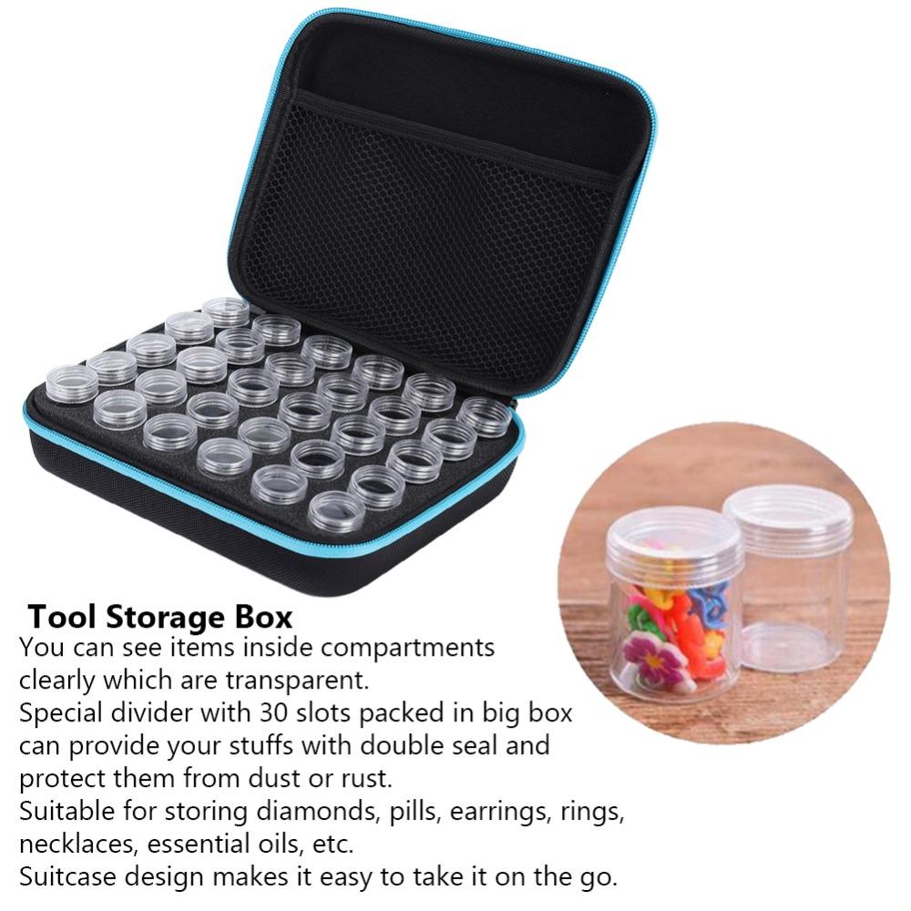 Portable Diamond Embroidery Box 30 Slots Bead Storage Box Diamond Painting Storage  DIY Crafts