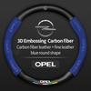 For Opel OPCline ASTRA CORSA INSIGNIA MOKKA VECTRA GTC Tigra Car Carbon fiber Suede Leather Steering Wheel Cover Accessories