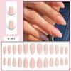 24 Stück Glänzende Press-On-Nägel Mandelform Falsche Nägel Nude Kunstnägel Einfarbige Vollabdeckung Klebenägel