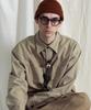 STAGE NAME Cotton Double Shoulder Work Oversized Shirt_Beige
