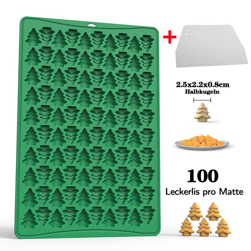 Mini Christmas Mould Silicone Gingerbread Man Moulds Mini Gummy Mould for Baking Cookies Pudding Jelly Dog Biscuit with Scraper