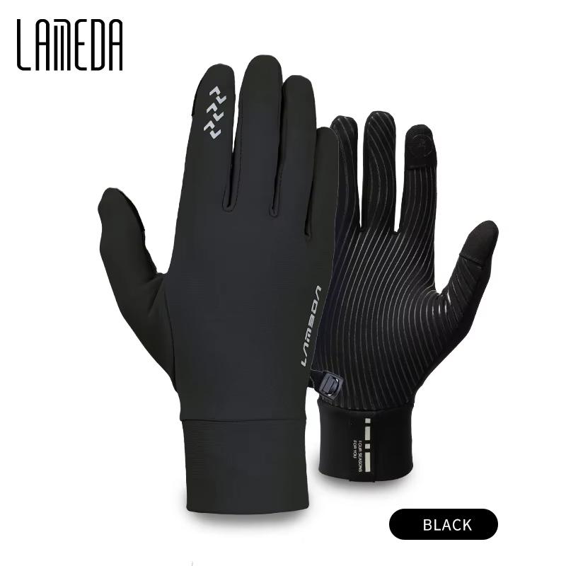 LAMEDA Winter Cycling Gloves for Men Thermal Bike Gloves Touchscreen Anti-Slip Full Finger Mountain Road Bicycle Riding Gloves