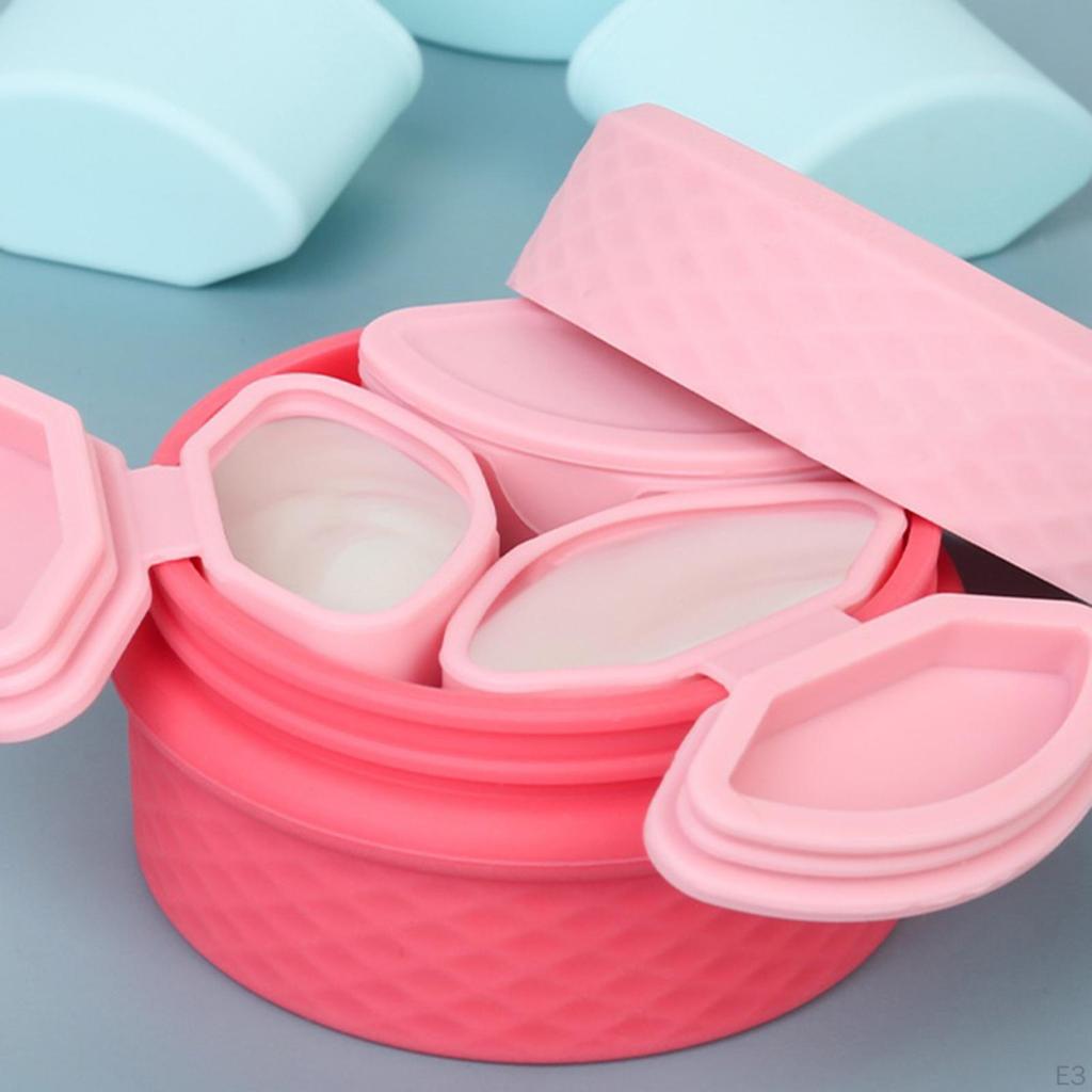 Kosmetik-Cremetiegel mit versiegeltem Deckel für Make-up-Proben, Kosmetik-Nagelpuder, Silikon, Leer