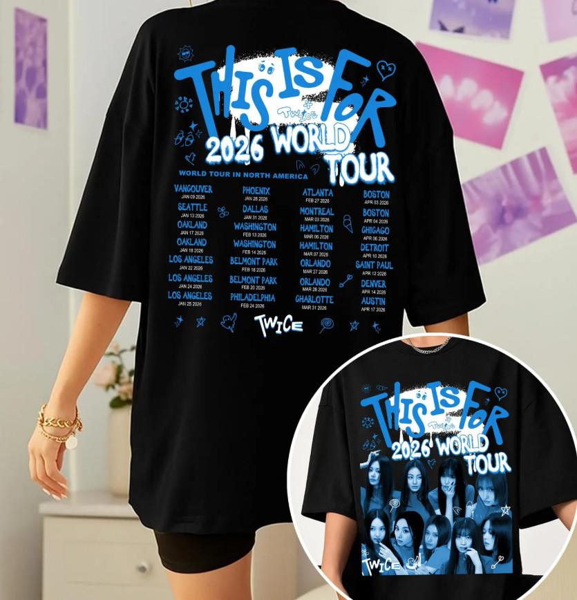 Twice This Is For World Tour in US 2026 Shirt Unisex T-Shirt M