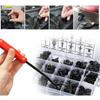 415pcs Ford Car Mix Size Fastener Clips Tool Set Auto Body Push Retainer Pin Rivet Bumper Interior Door Trim Panel Retainer Fastener Kit - PR