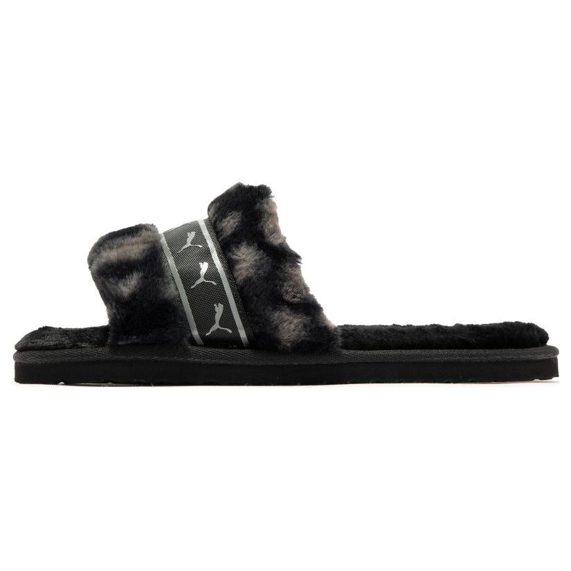 

Puma Fluff Remix Plush Comfort EVA Slide Sandals Women Sandals Black Gray 390970-02 35.5