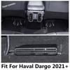 Car Seat Under Floor AC Heat Air Conditioning Vent Outlet Dust Cover Kit For Haval Dargo Black Interior Accessories