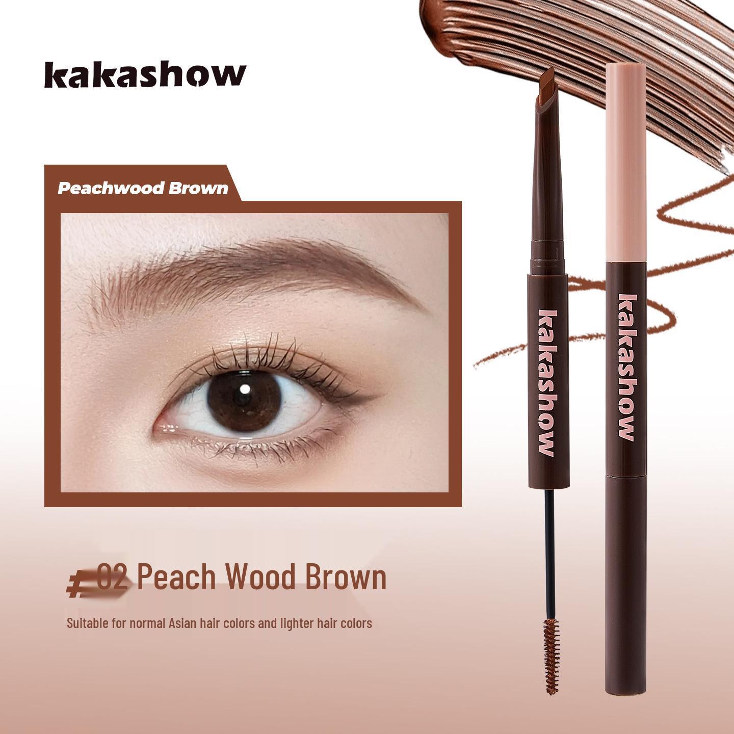 Kakashow Waterproof Eyebrow Pencil & Gel Duo: Long-lasting, Sweatproof, Non-smudging, Multi-purpose Brow Shaping.