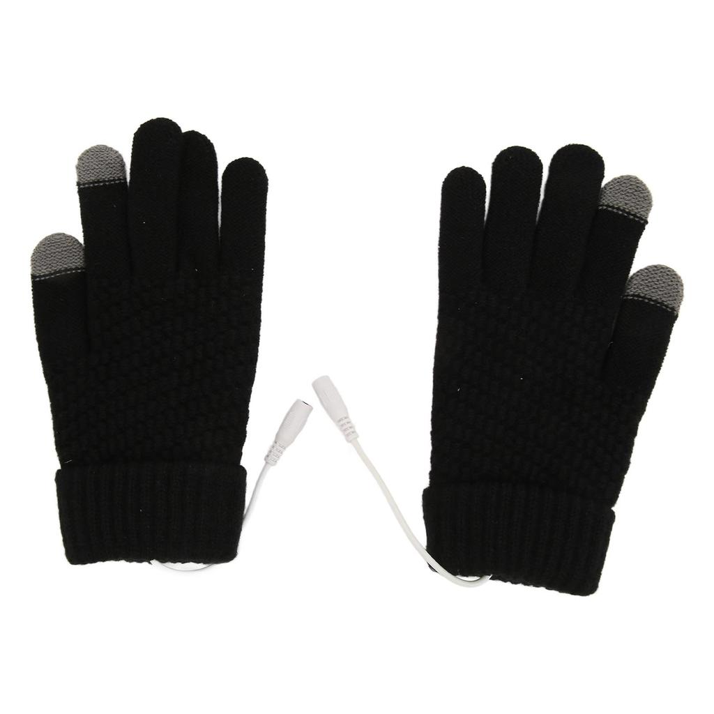 USB Heated Gloves Thicken Detachable Electronic Warming Knitted Gloves for Autumn Winter