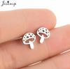 Lovely Dog Paw Earrings Women Multiple Stainless Steel Earings Fashion Jewelry Mushroom Rocket Lighter Ear Studs Weird Gift