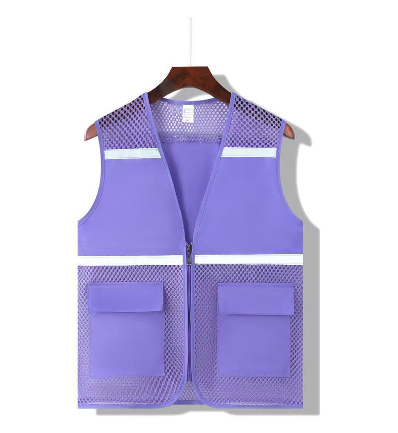 Gilet Estivo in Rete Personalizzato con Tasche - Camicia Traspirante per Attività di Volontariato