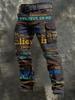 Y popular D printed men's trousers retro overalls new punk men's clothing independent
