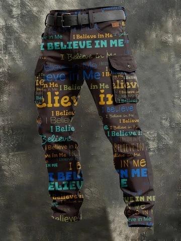 Y popular D printed men's trousers retro overalls new punk men's clothing independent