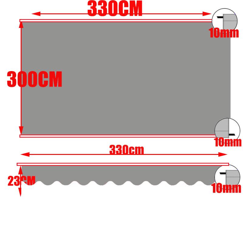 Tewango Custom Outdoor Awning Waterproof Fabric Store Curtain Balcony Canopy Cover UV Block Sunscreen Rain Tarp Strip Cloth