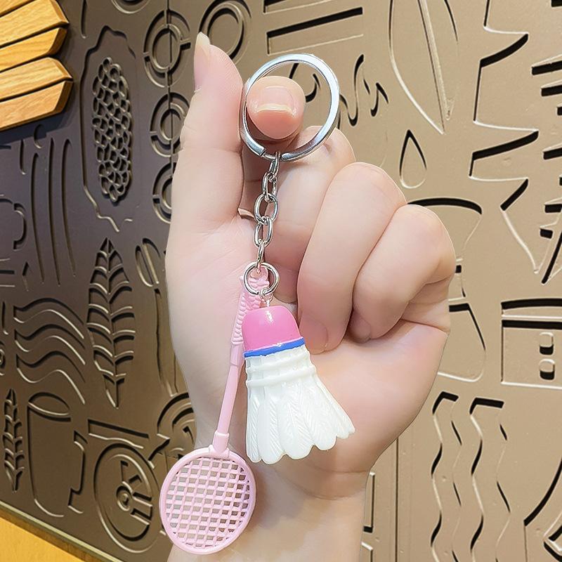 Mode Mini Bedeltje Badminton Racket Sleutelhanger Sleutelhouder Sleutelring Sleutelhangertje Badminton Hanger Sleutelring Voor Rugzakken En Sleutels