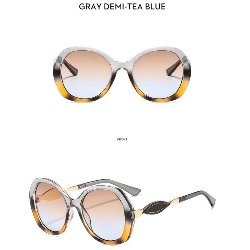 Women's sunglasses, men's and women's large-frame sunglasses, fashionable round-frame sunglasses.