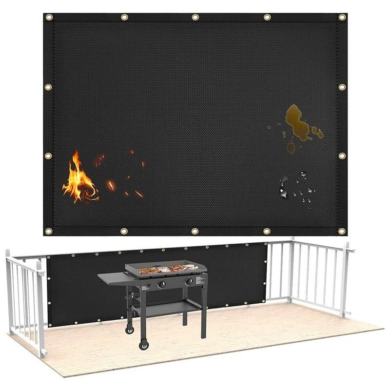 

Fireproof Grill , for Wood Stove, Stove Wall Protector Fridge, BBQ Grill Mat Accessories Compatible with , 3x4IN S чорний