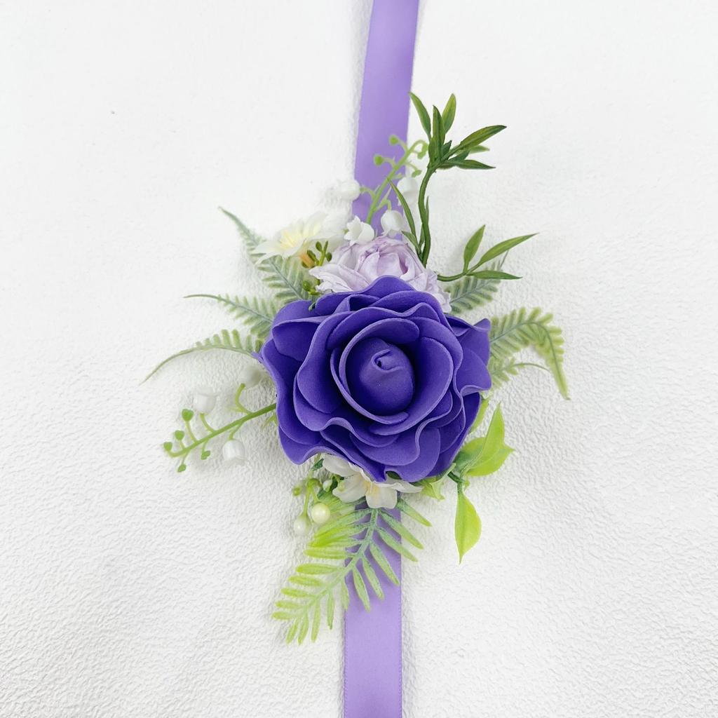 Wedding Corsage with PE Foam Flowers for Groomsmen, Bridesmaids, and Greeters