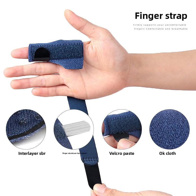 Thumb Finger Fixation Strap with Removable Aluminum Plate Support Toe Protection Kit for Injury Prevention