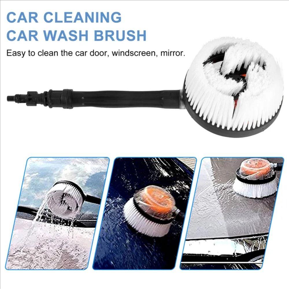 Rotating Round High Pressure Car Wash Brush Rigid Clean Water Cleaning Brush  Car Washing
