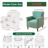 1set Jacquard Single Sofa Covers Stretch Nordic Style Armchair Club Chair Protective Case Chair Cover for Bar Counter Home