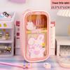 Large Capacity Cute Cartoon Transparent Pencil Case for Students