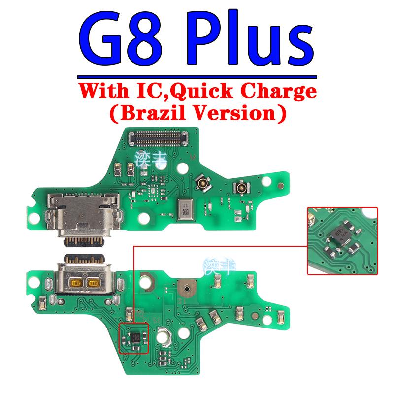 Usb Dock Charger Connector for Motorola Moto G6 G7 G8 Power Plus Play Lite Us Brazil Version Charging Board Module Flex Ports