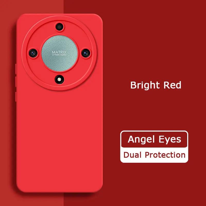 

Квадратный жидкий силиконовый чехол Angel Eyes для Honor X9A 5G Magic5 Lite, полностью защитный мягкий водонепроницаемый чехол для задней панели телефона HonorX9A Honor Magic5 Lite ярко-красный